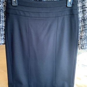 Black Cabi pencil skirt with cummerbund waist
